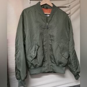 Old Navy Olive Bomber Jacket Mens Size M